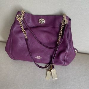 Purple Coach Bag